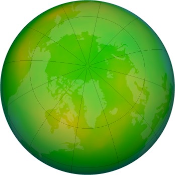 Arctic ozone map for 2015-06